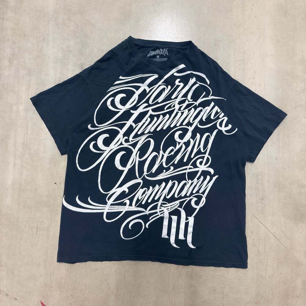 Hart & Huntington Racing Company Calligraphy Black T-Shirt